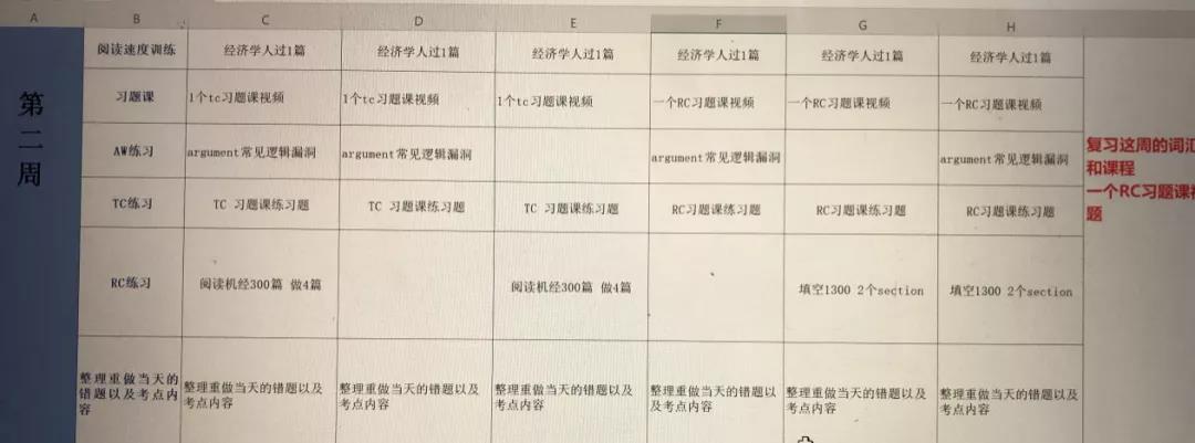 雷哥GRE学员吕同学备考计划